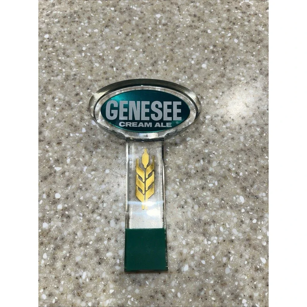 Vintage Genesee Cream Ale Acrylic Beer Tap Handle Bar Pub Breweriana